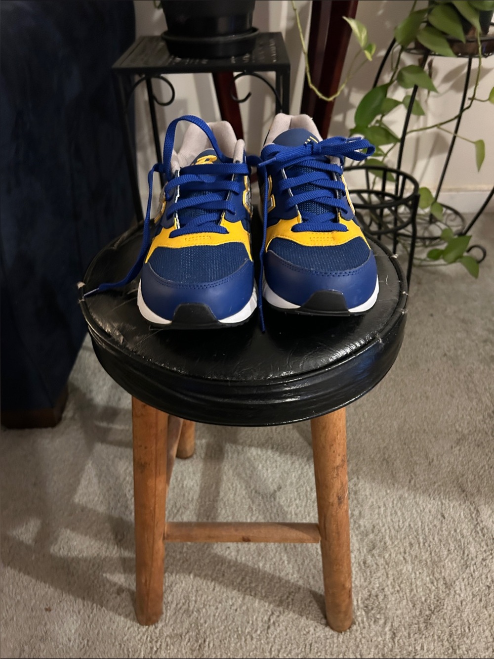 New Balance Kids Royal Blue & Yellow Athletic Sneakers